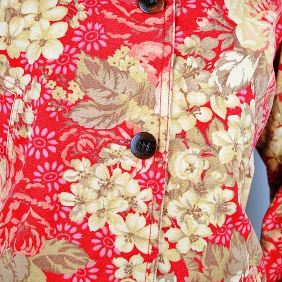 90's Vintage LL Bean Floral Chore Coat - Picture 6 of 9